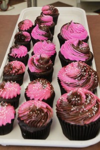Cupcakes with pink frosting