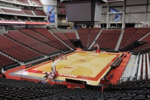 Google virtual tour shot of floor of Pinnacle Bank Arena
