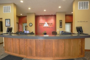 Front desk at Pioneer Greens Dentistry