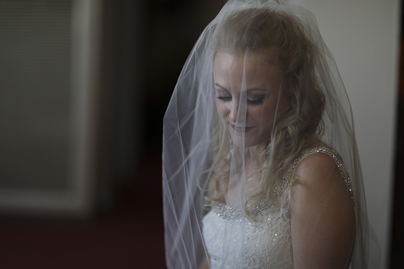 Natural light used in bridal image