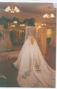 Back of wedding gown