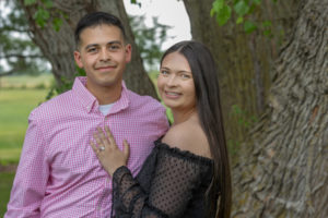DJ and Uriah after photographing their marriage proposal