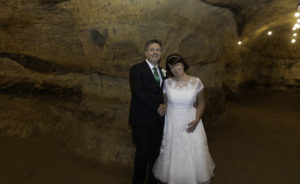 Bride and groom in Robber's Cave