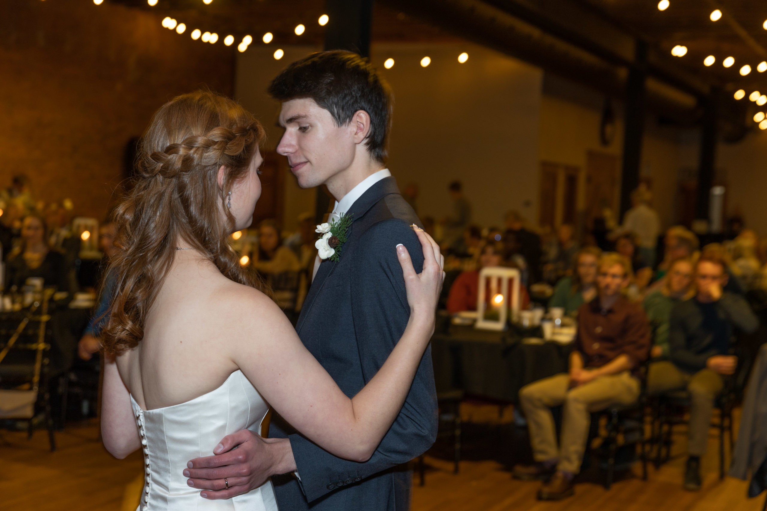 bride and groom sharing their first dance at their Havelock Social Hall wedding